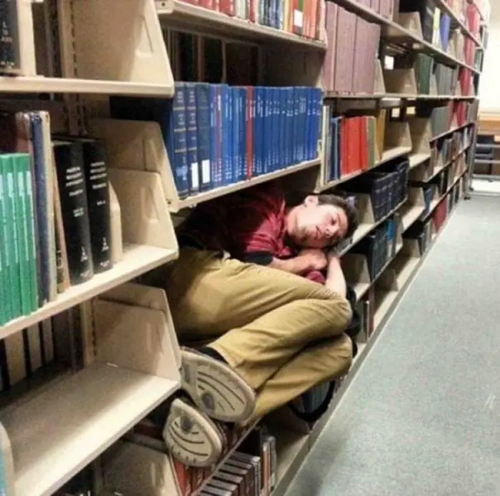 26 Hilarious Photos Reveal Lazy People Sleep Anywhere -26