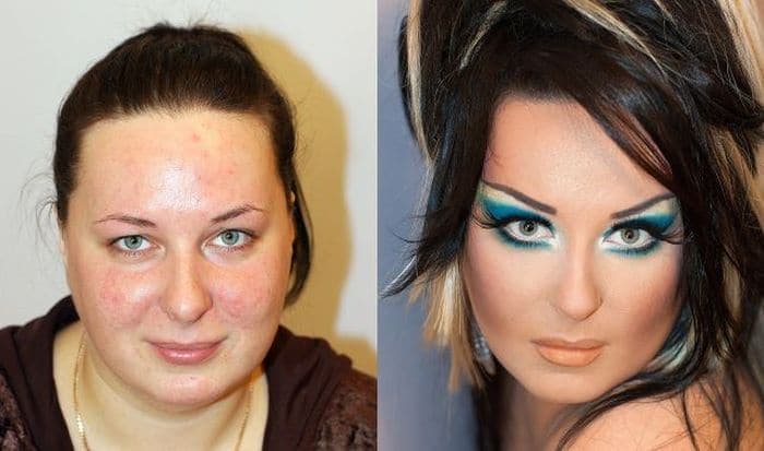 58 With and Without Makeup Pictures of Girls That Will Shock You - 40