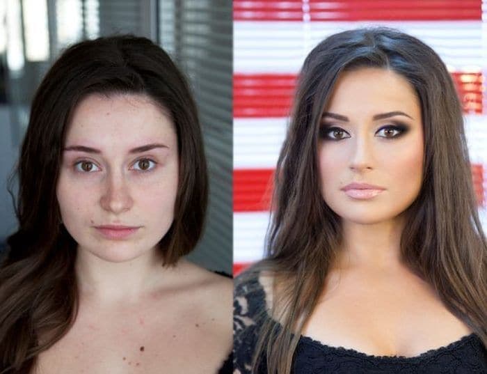 58 With and Without Makeup Pictures of Girls That Will Shock You - 47