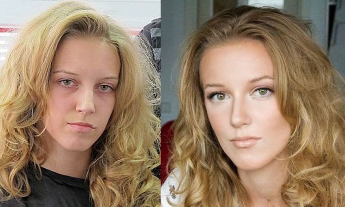 58 With and Without Makeup Pictures of Girls That Will Shock You - 55