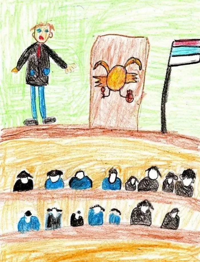 27 Funny Drawings of Putin By Russian Kids Will Make You LOL -27