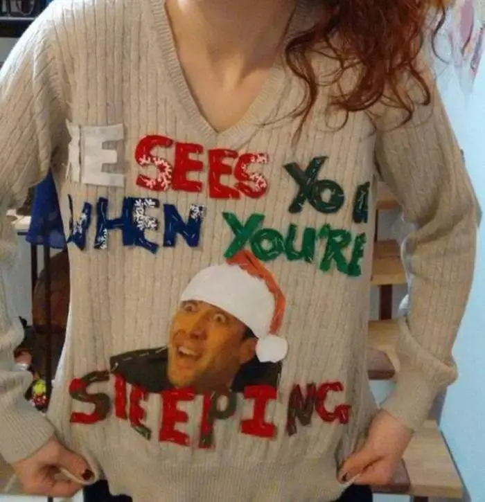 30+ Funniest Christmas Sweaters That You Don't Like To Wear-34