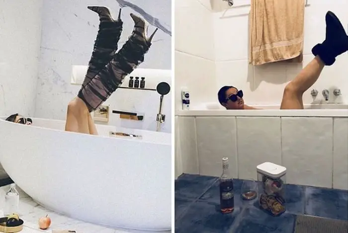 Woman Ridiculously Recreates Celebrity Instagram Photos (49 Pics)-09
